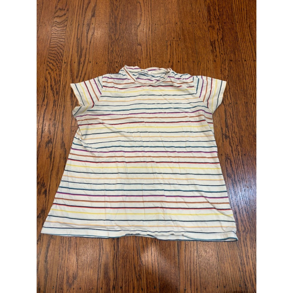 Marine Layer Womens Multi Color Striped Short Sleeve Crew Neck T-Shirt Size S
